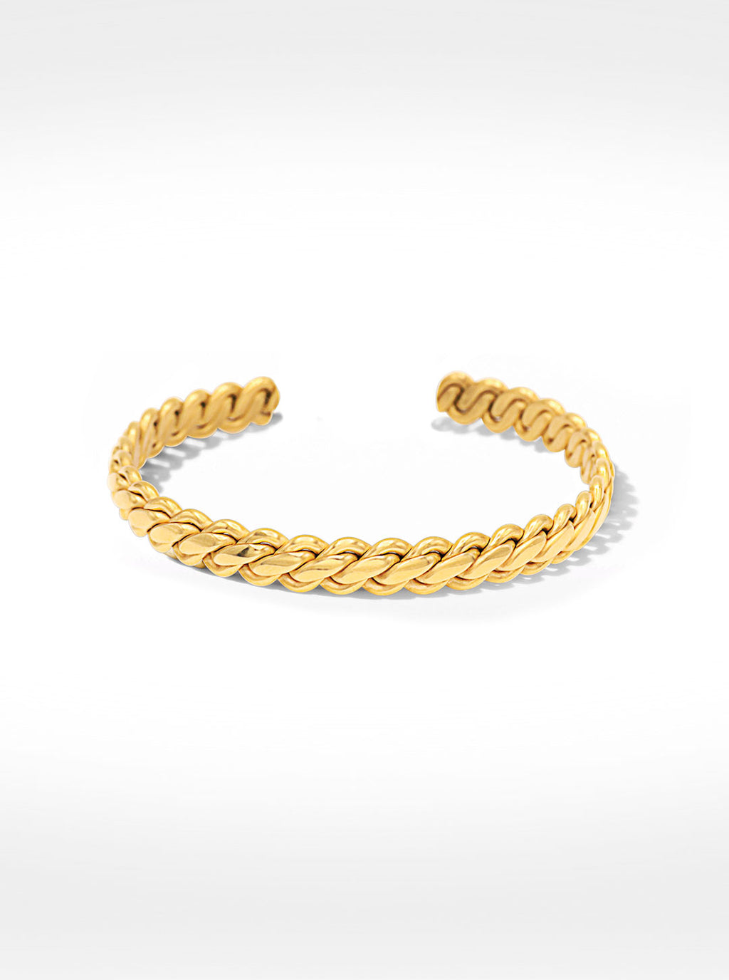 14 karat gold cuff bangle style made of stainless steel