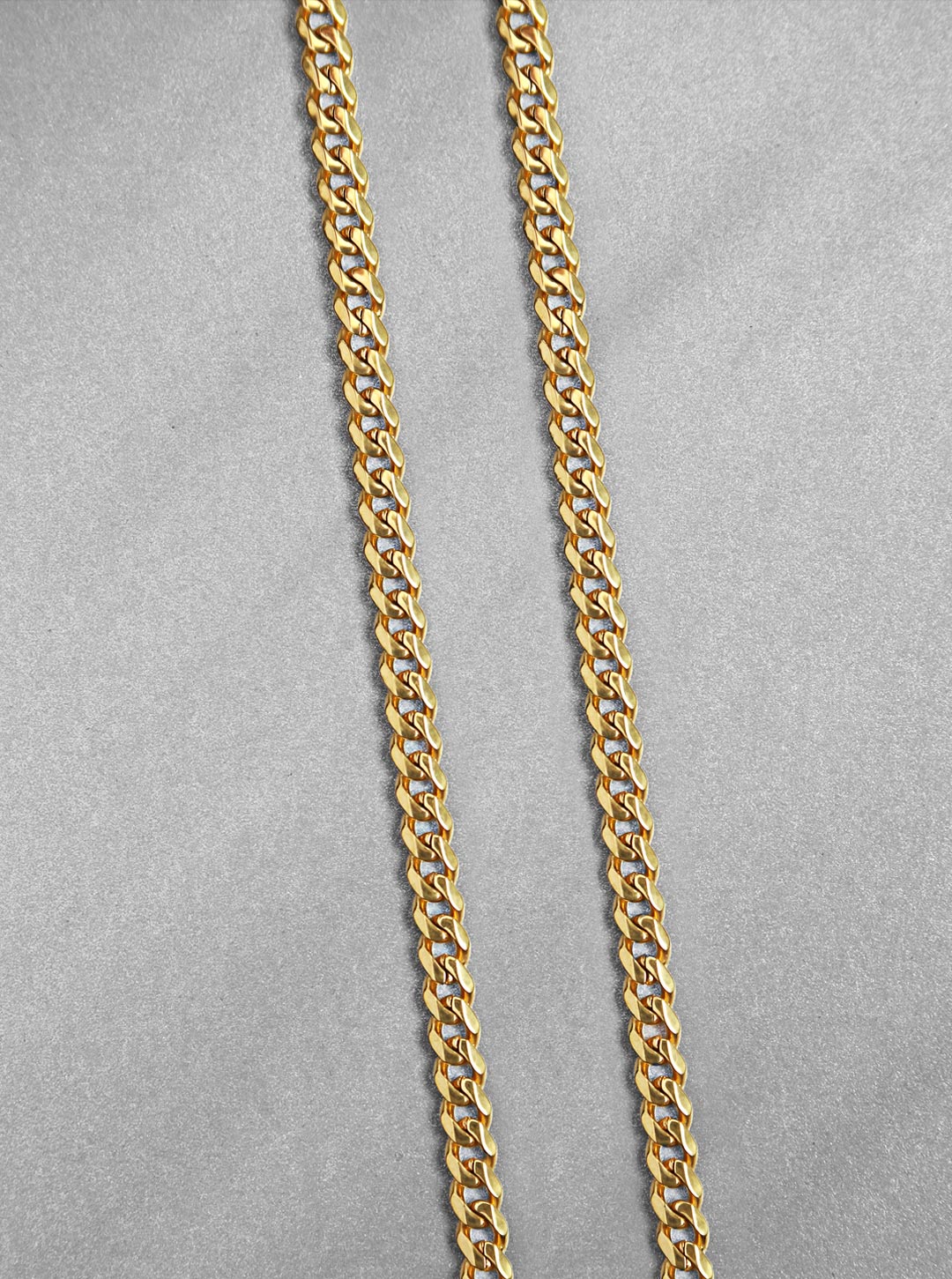 men's cuban style necklace in gold tone color