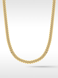 men's gold plated cuban design necklace chain