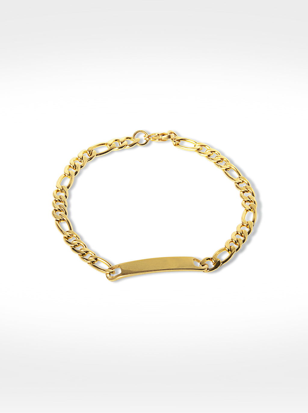 engravable bracelet figaro chain style